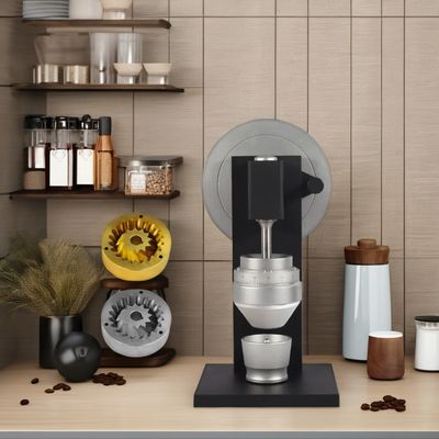 Broyeur à café manuel en acier d'aluminium blanc pour la maison kfj127