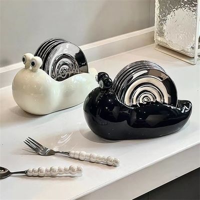 Ensembles d'ustensiles de cuisine en céramique peinte à la main Plateau d'escargots de cuisine