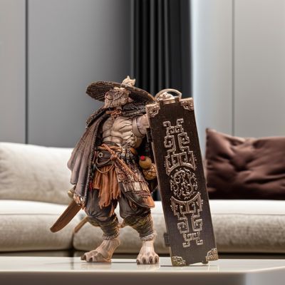 Figure d'action à l'échelle Furay Planète Master Blade Weng Tiger Matériau de résine blanche Contemporaine Verticale