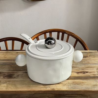 Bouteille en céramique en forme de cœur avec double poignée Couvercle en acier inoxydable