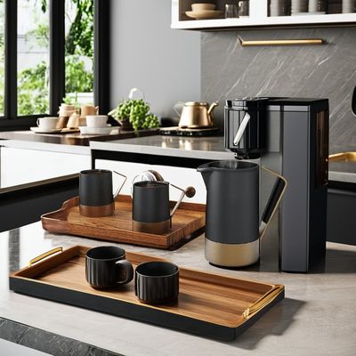 Corps en céramique Presse française avec base en acier inoxydable à noix