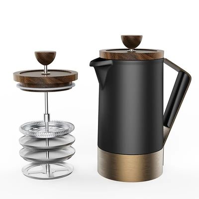 Poignée en acier inoxydable 300ml Set de tasse à café avec design de fond en métal personnalisé