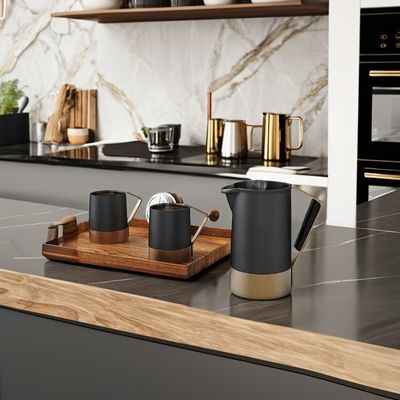 Stocké en acier inoxydable 304 presses françaises cafetière avec poignée en silicone 350ml 500ml 1000ml Ensembles