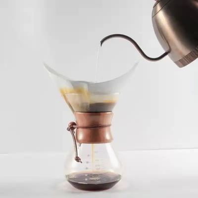 All-in-one 800 ml verre goutte à goutte cafetière et serveur avec chaudière en acier inoxydable