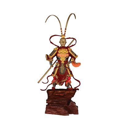 Ornement de bureau d'anniversaire Conception contemporaine Figure métallique de Sun Wukong