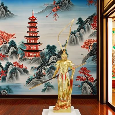 Ornements Voyage vers l'Ouest 3D Résine Figure Metal OEM Monkey King Collection de personnages