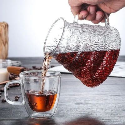 Production cafetière à haute borosilicate verre filtre à goutte à goutte pour café avec poignée et couvercle