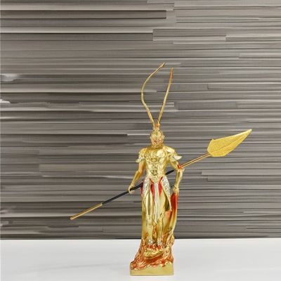 Figure en résine du roi singe Golden Hoop pièce de collection de métal contemporain pour les anniversaires