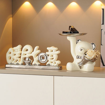 Branche d'arbre Double plateau Créatif Porcelaine Blanc Orse de stockage Décoration pour Halloween