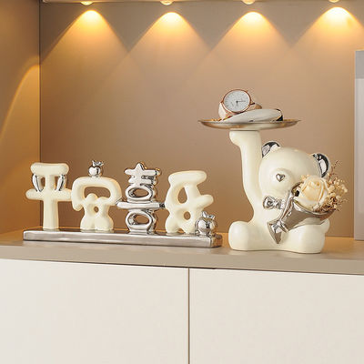 Branche d'arbre Double plateau Créatif Porcelaine Blanc Orse de stockage Décoration pour Halloween