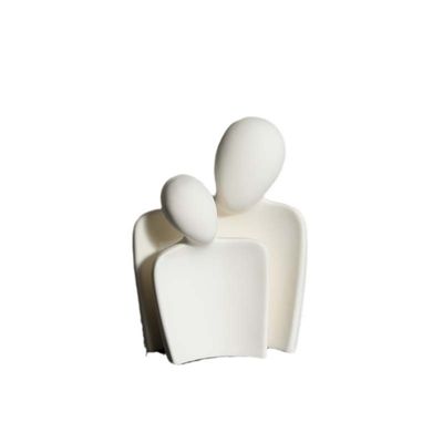 Figures de couple d'amour Ornements Bambou Abstrait Amoureux embrassés Statue de sculpture Cer