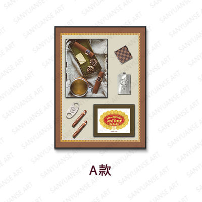 Peinture artistique 3D de cigare de style post-moderne parfaite pour les cafés et les restaurants