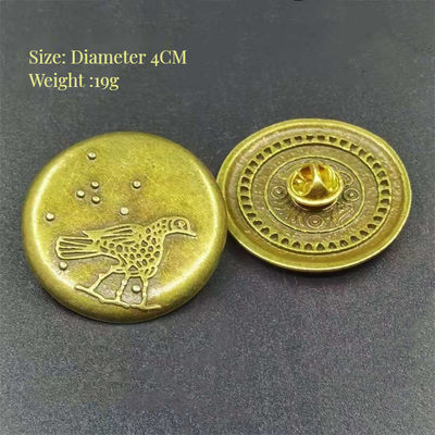 Full Metal Gold Hoop Ring Badge Set en trois pièces Jeu de jeu du roi singe du mythe noir
