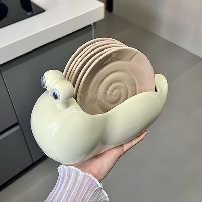 Fours et cuillères en acier inoxydable pour plaques d'escargots de dessins animés
