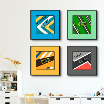 Thème d'art Mural de voiture en alliage pour la chambre des enfants et le porche Ajouter un pop d'art à votre espace