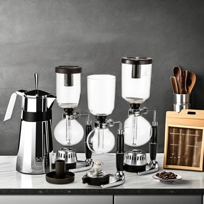Machine à café Barista Percolator dans 2/3/5 tasses résistant à la chaleur syphon vide