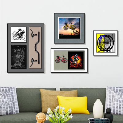 Taille personnalisée moderne moderne 3D combinaison de vélo Art mural pour la décoration du salon