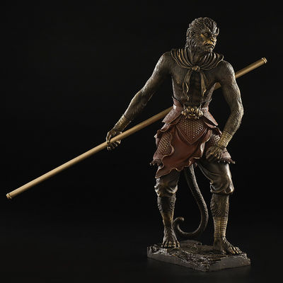 Statue personnalisée du mythe noir de Wukong Les légendes des personnages du jeu Les singes des statues 3d Art de bureau