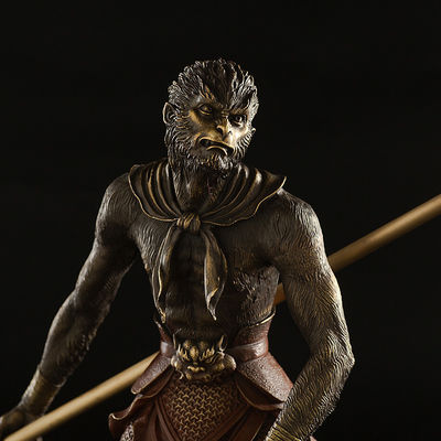 Statue personnalisée du mythe noir de Wukong Les légendes des personnages du jeu Les singes des statues 3d Art de bureau