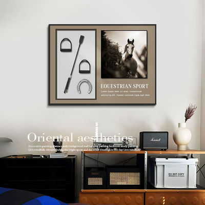 Modèle de natures mortes rétro moderne murale équestre créatif Blocs de construction Décoration murale