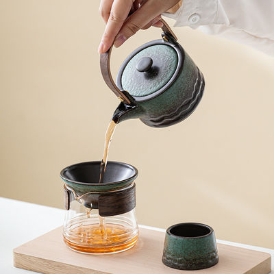 Ensemble de thé en céramique Kung Fu à pot unique durable Design élégant pour la maison dans le Zen asiatique