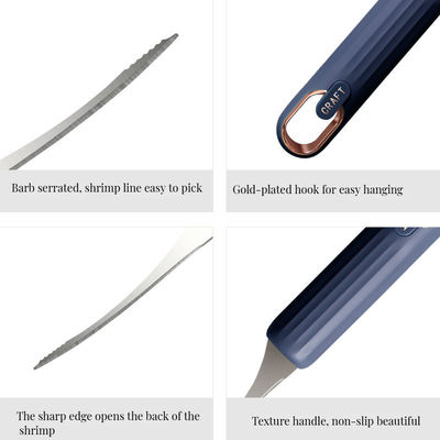 Outils multifonctionnels en acier inoxydable pour le décapage des crevettes