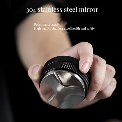 Taille réglable Espresso Tamper Bois de noix et base en aluminium pour une étanchéité parfaite