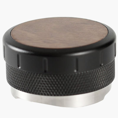 Taille réglable Espresso Tamper Bois de noix et base en aluminium pour une étanchéité parfaite