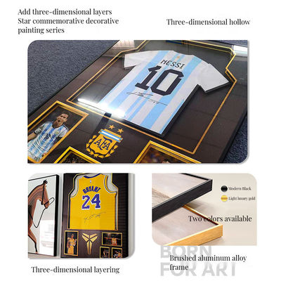 Taille personnalisée 3D Art mural chambre à coucher monté en cristal décor de chevet format électrique suspendu