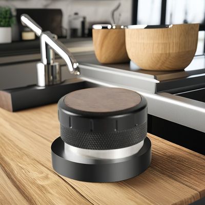 Accueil Café Taille réglable Espresso Tampers avec bois de noix et base en acier inoxydable