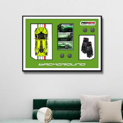 Fin du design moderne en verre de cristal de voiture de sport arrière-plan Art mural pour le commerce électronique