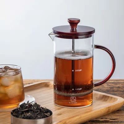 400 ml de capacité en verre rond French Press Coffee Maker pour les accessoires de cuisine portables