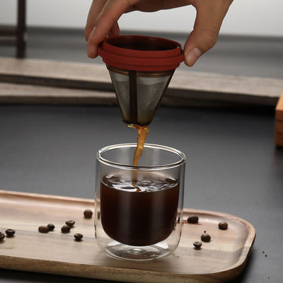 Unisexe Portable verre transparent Pot de café et ensemble de thé