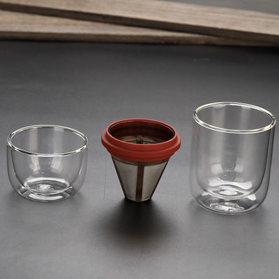 Unisexe Portable verre transparent Pot de café et ensemble de thé