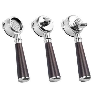 Porte-filtre de café réutilisable à double tuyau unique 2 tasses panier sans fond poignée en bois E61 Cuisine