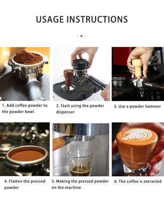 Porte-filtre de café réutilisable à double tuyau unique 2 tasses panier sans fond poignée en bois E61 Cuisine