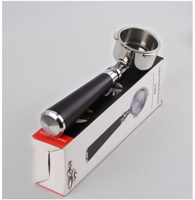 Porte-filtre de café réutilisable à double tuyau unique 2 tasses panier sans fond poignée en bois E61 Cuisine