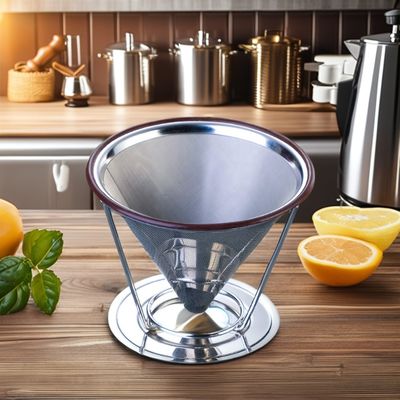 V6 verser sur des outils de café en acier inoxydable avec filtre à goutte à goutte en verre transparent