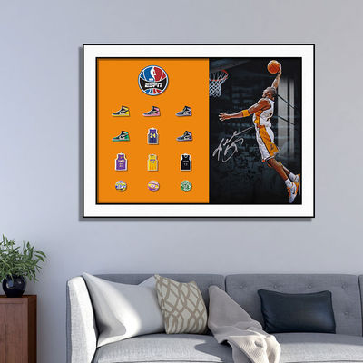 Taille personnalisée Design moderne Art mural décoratif pour le salon Chambre à coucher Chambre d'enfants Jordan LeBron James Hanging Format-Club Basketball