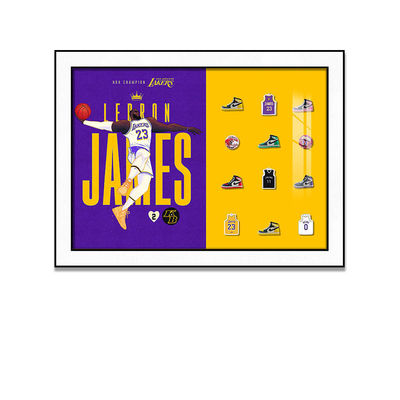 Les décors de la galerie "Club Basketball Star" représentent Jordan et LeBron James en couleur personnalisée