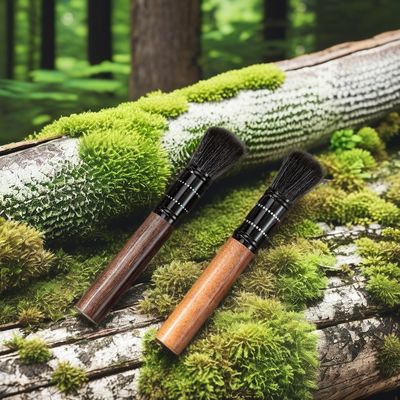 La brosse de nettoyage à la poudre pour le moulin à café en nylon en bois Gardez vos accessoires de café propres