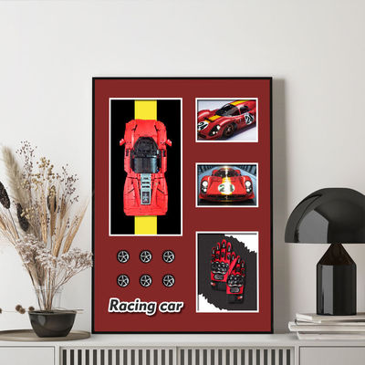 Peinture murale de voiture en blocs 3D moderne pour décorer le salon