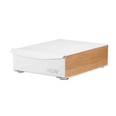 Design moderne blanc Espresso Café Knock Box Boîte en bois cadre métallique en aluminium
