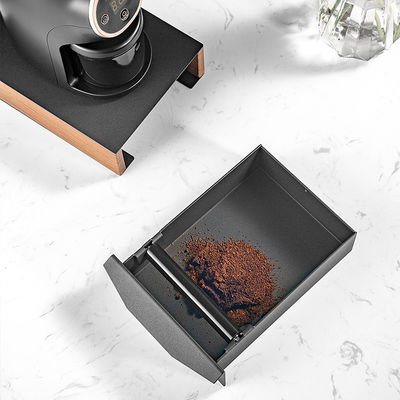 Design moderne blanc Espresso Café Knock Box Boîte en bois cadre métallique en aluminium