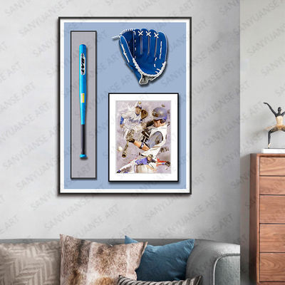 Art mural de baseball électrique suspendu Style post-moderne pour la décoration de l'hôtel