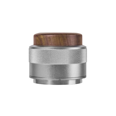 Couvercle en bois 304 en acier inoxydable Tamper Coffee Leveler pour le café Espresso 51mm 53mm 58mm
