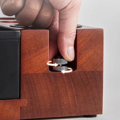 Outils de café de restaurant Multifonctionnel Boîte de frappe en bois avec support en acier inoxydable 58mm