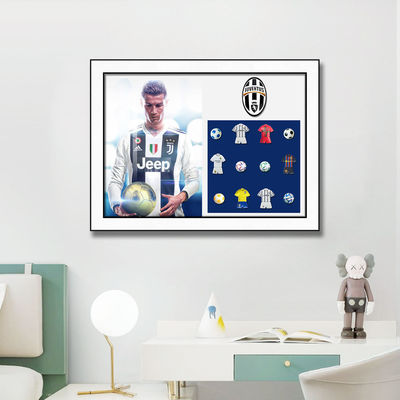 Peinture décorative de football Messi pour la décoration murale de bureau