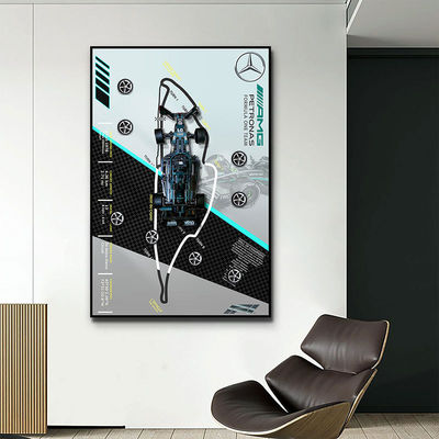 Peintures murales tridimensionnelles créatives Autocar de sport de luxe Fond de peinture suspendue