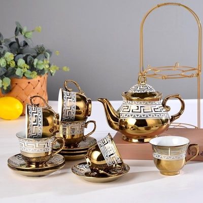 Skimmers Utilities Type Golden Design Porcelaine Set de thé et de café avec fonction de pliage